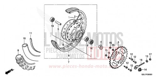 REAR WHEEL CRF50FH de 2017